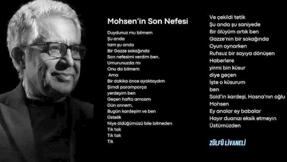 Zülfü Livaneli'nin Gazze şiiri yürekleri dağladı! "Mohsen'in Son Nefesi"